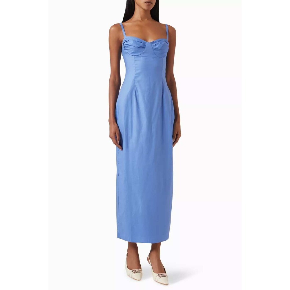 Reformation Women's‎ Sleeveless Stormi Sweetheart Neckline Midi Dress Size 8 NWT